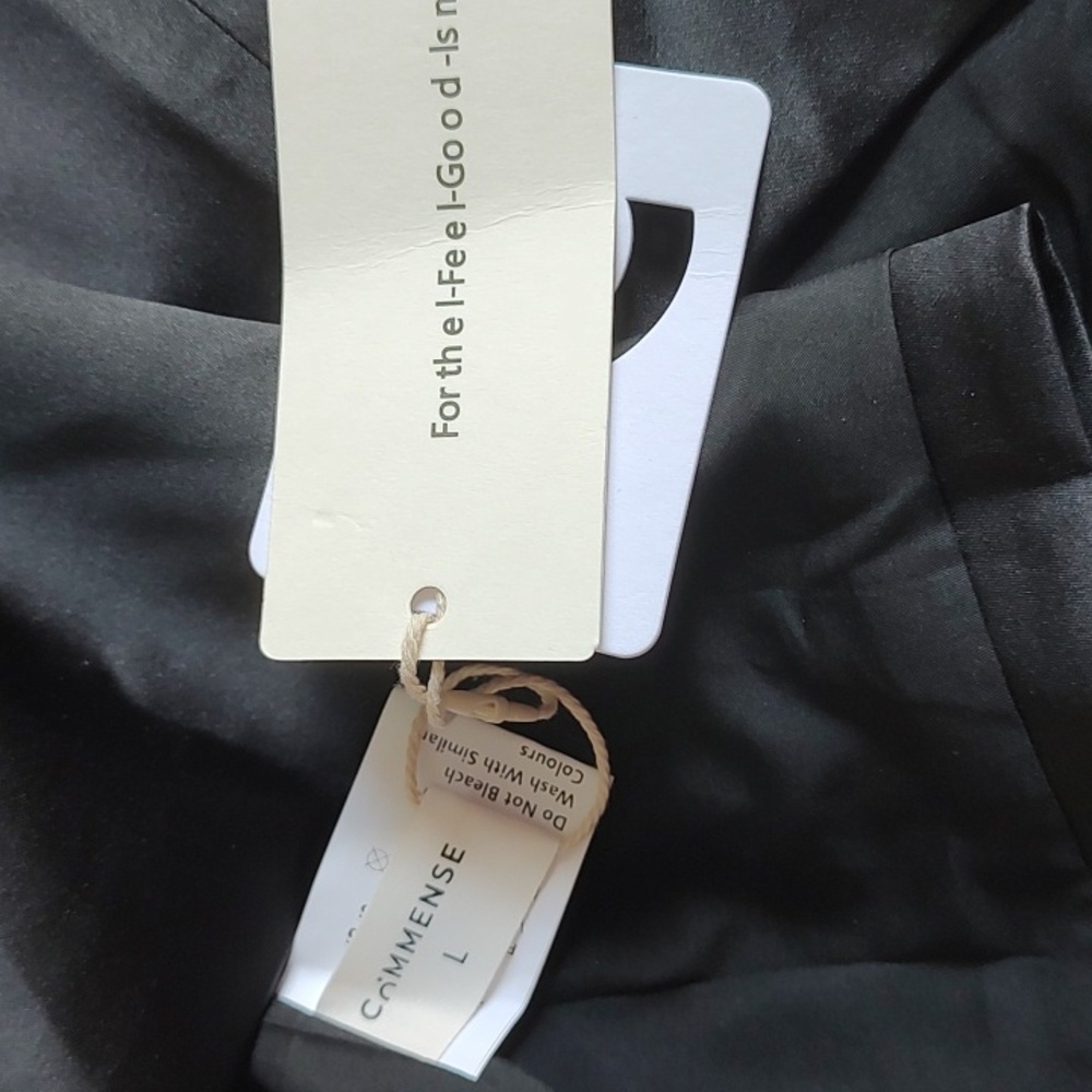 Commense Black Backless Tie Front Cocktail Dress - Picture 6 of 6